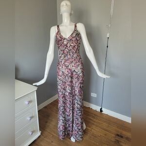 Nasty Gal Abstract Zebra Maxi Gown, VGUC, Size 6